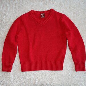 Boys Size 4T Arizona Red Long Sleeve V-Neck Sweater, Like New